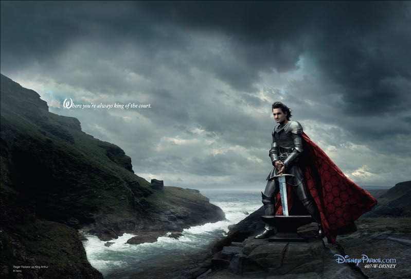 Roger Federer as King Arthur