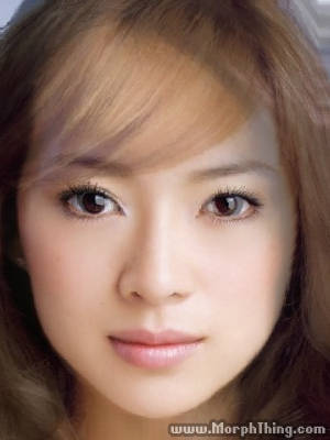 The faces of Ayumi Hamasaki and Zhang Ziyi combined together - 